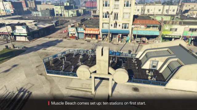 RR Gym FiveM script screenshot 2 — gym ui muscle beach