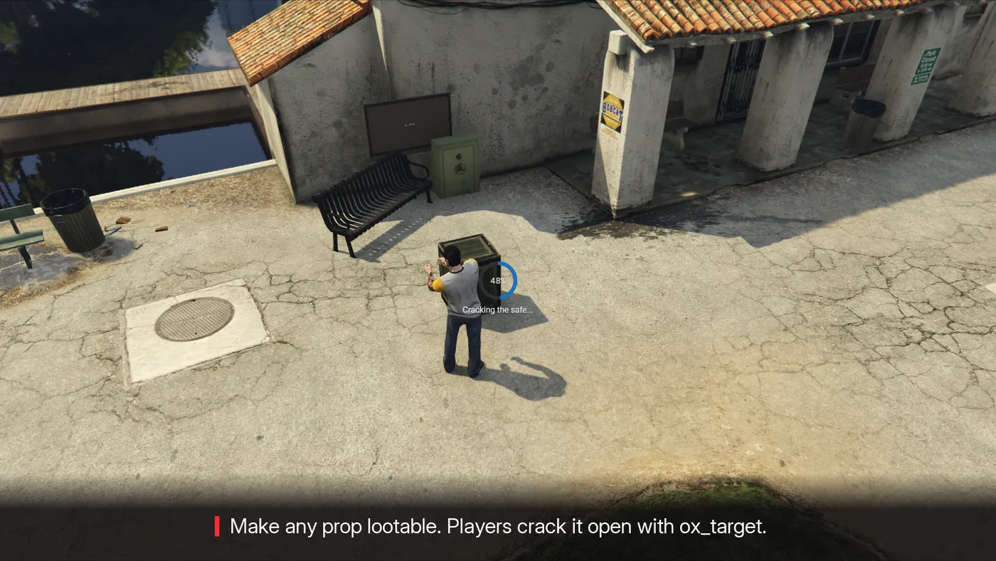 The progress bar while cracking a safe.